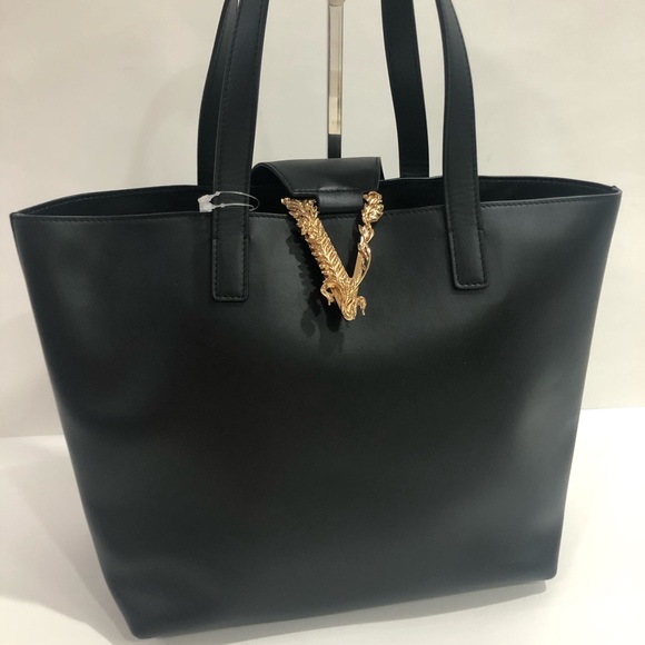 Versace Handbags - Versace Virtus Small Medallion Shopper Tote Bag